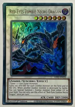 Red-Eyes Zombie Necro Dragon GFP2-EN133 (NM) Ultra Rare 1st Edition YuGiOh Card - Image 1