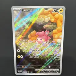 Pawmi 226/091 Paldean Fates Full Art Ultra Rare Holo Pokemon Card NM - Image 3