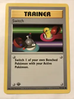 Pokemon TCG Switch Base Set 95/102 Regular 1st Edition Shadowless Trainer Card - Image 1