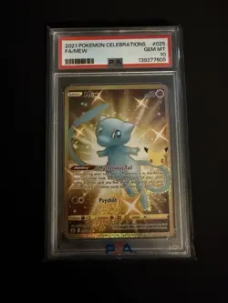 Pokemon TCG Mew Celebrations 025/025 Full Art English PSA 10 GEM MINT - Image 1