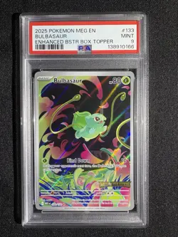 2025 POKEMON Mega Evolution - Box Topper - Bulbasaur Stamped Version - PSA 9 - Image 1