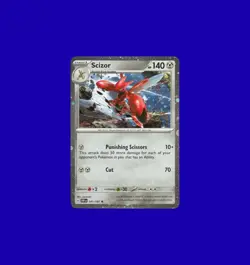 2023 Pokemon Obsidian Flames Meddling Sparks Scizor 141/197 Cosmos Holo - Image 1