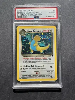 Pokemon TCG Dark Dragonite Holo Rare Legendary Collection #5/110 PSA 4 2002 - Image 1