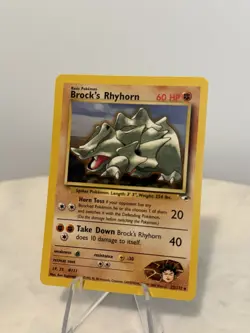 Pokemon TCG Brock's Rhyhorn Gym Heroes 22/132 Unlimited Rare - Image 1