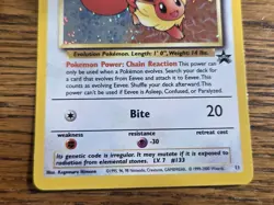 Pokemon Wotc Black Star Promo # 11 EEVEE,,not played - Image 3