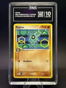 Pupitar TAG 10 MINT 58/101 EX Dragon Frontiers Delta Species Pokemon 2006 - Image 1