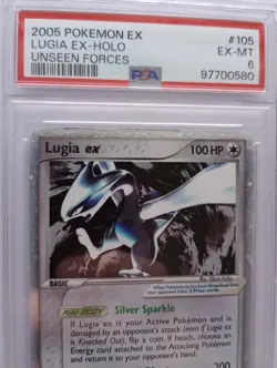Pokemon 1x - Lugia Ex - Unseen Forces - PSA 6 - Image 2