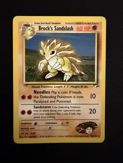 2000 Pokemon Brock's Sandslash Gym Heroes Vintage 23/132 NM - Image 1