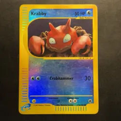 Pokemon Vintage Krabby 115/165 Expedition Base Set Reverse Holo Wotc 2002 - Image 1