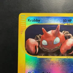 Pokemon Vintage Krabby 115/165 Expedition Base Set Reverse Holo Wotc 2002 - Image 2