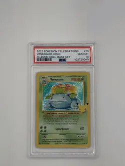 Pokemon PSA 10 GEM MINT Celebrations Venusaur 15/102 Classic Collection Holo - Image 1