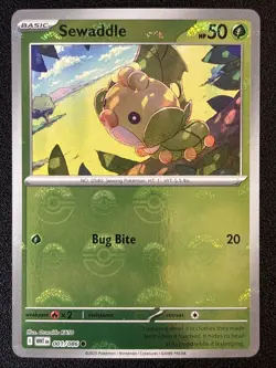 Sewaddle Master Ball Pattern 001/086 NM/M Holo Pokemon White Flare - Image 1