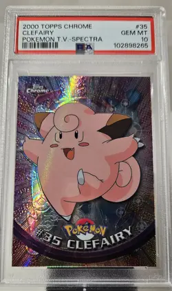2000 Topps Chrome Pokemon TV Animation Edition 1 - SPECTRA #35 CLEFAIRY PSA 10 - Image 1