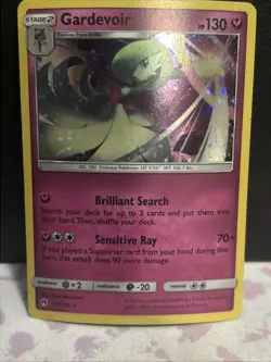Gardevoir 141/214 NM Promo Cosmos Holo Lost Thunder Pokemon Holo Bleed Error - Image 1