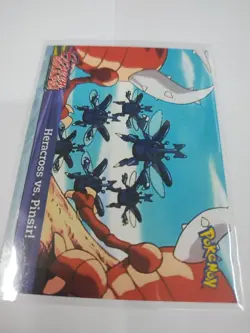 MINT Topps Pokemon Topps Johto Series 1 Non Foil Snap 06 Heracross vs. Pinsir! - Image 1