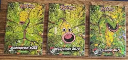 2025 POKEMON STAINED GLASS Crystal Bellsprout / Weepinbell / Victreebel - Image 1