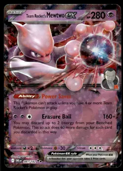 Pokemon TCG SV10: Destined Rivals #081/182 Team Rocket's Mewtwo ex - Image 1