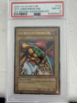 Yu-Gi-Oh! TCG Left arm Of The Forbidden One 1st Edition Asian English LoB - Image 1