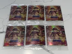 Sealed Monkey.D.Luffy ST10-006 SR Treasure Booster Set Promo One Piece Lot Of 6 - Image 1
