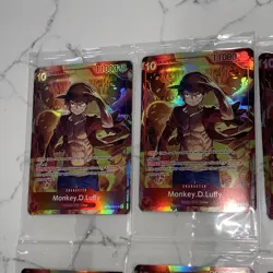 Sealed Monkey.D.Luffy ST10-006 SR Treasure Booster Set Promo One Piece Lot Of 6 - Image 2