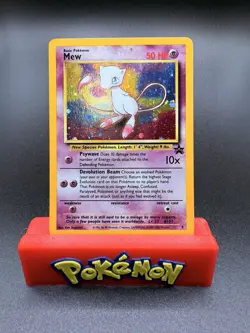 Mew #9 1999 Black Star Promo Pokemon Card WOTC Vintage Holo Rare MP - Image 1