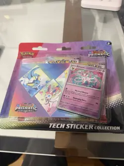 Pokemon TCG Prismatic Evolutions Tech Sticker Collection - Sealed Pack - Image 1