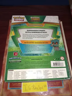 Pokemon 2017 Shining Legends Marshadow Pin Collection Box Sealed Lightly Wore - Image 2