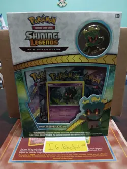 Pokemon 2017 Shining Legends Marshadow Pin Collection Box Sealed Lightly Wore - Image 4
