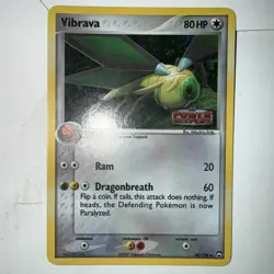 2007 Pokemon Power Keepers Vibrava [Reverse Holo] #40/108 Stamped Wow - Image 1