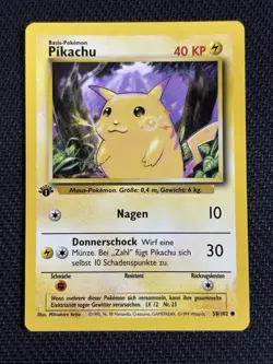 1999 Pokemon Pikachu #58 WOTC 1st Edition Base Set German - Image 2