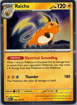 Raichu 26/165 Cosmos Holo - Sam's Club Exclusive Promo - Pokemon TCG: 151 - Image 1