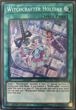 Witchcrafter Holiday - Secret Rare 1st Edition INCH-EN021 YuGiOh TCG Card - Image 1