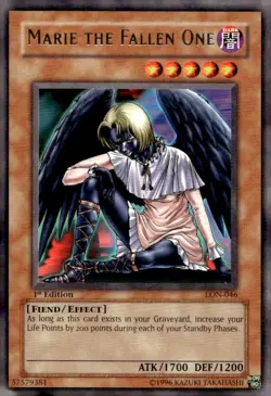 Yu-Gi-Oh Marie the Fallen One LON-046 1st Edition Common Labyrinth - Image 1