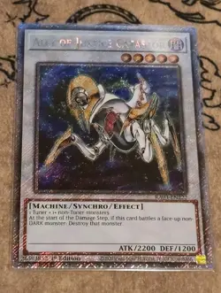 Yugioh Ally of Justice Catastor RA03-EN222 1st Edition Platinum Secret Rare NM - Image 1