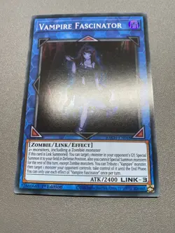Yu-Gi-Oh! Vampire Fascinator Super Rare 1st Edition BACH-EN048 NM/M - Image 1