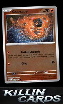 Reverse Holofoil Charcadet 019/094 Pokemon Common ME02: Phantasmal Flames Card N - Image 1