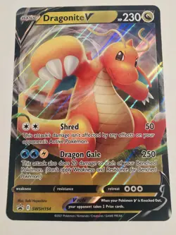 Pokemon Dragonite V SWSH154 Jumbo Card - Image 1