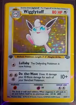 Wigglytuff 1st Edition Holo- Jungle Set 16/64 - Vintage 1999 Pokemon Card - WOTC - Image 1