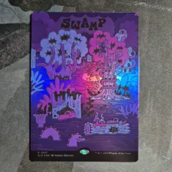 MTG Swamp (Rainbow Foil) Secret Lair Flower Power NM - Image 1