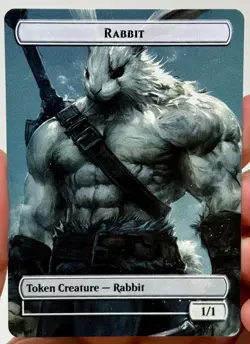 Rabbit Token Proxy Card with Custom designed art - Image 1