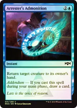 Arrester's Admonition FOIL Ravnica Allegiance NM Blue Common CARD ABUGames - Image 1