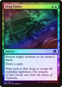 Drag Under FOIL Eldritch Moon PLD Blue Common MAGIC GATHERING CARD ABUGames - Image 1