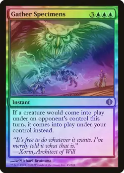 Gather Specimens FOIL Shards of Alara HEAVILY PLD Blue Rare MAGIC CARD ABUGames - Image 1