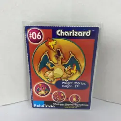 Pokemon Charizard - #6 Burger King PokeTrivia Promo - Pokemon TCG - 1999 - Image 1