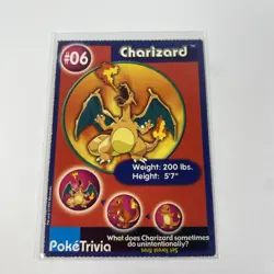 Pokemon Charizard - #6 Burger King PokeTrivia Promo - Pokemon TCG - 1999 - Image 5
