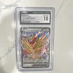 Pokemon Zamazenta V Crown Zenith 098/159 Ultra Rare Holo CGC 10 2023 - Image 1