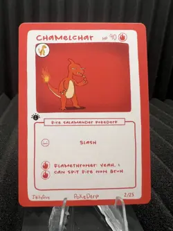 Chamelchar (Charmeleon) 2/25 - 1st Edition Pokederp First Print Fan Art- Pokemon - Image 1