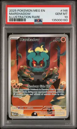 2025 Pokemon PSA Gem Mint 10 Marshadow IR Mega evolution #146 - Image 1