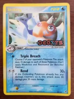 Pokemon Seaking 24/107 Reverse Holo Rare STAMPED - 2005 EX Deoxys - LP Condition - Image 1