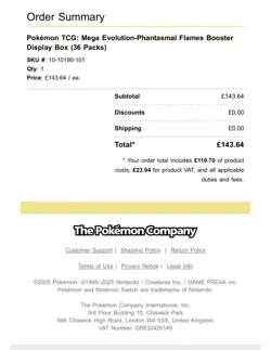 Pokemon Mega Evolution Phantasmal Flames Booster Box 36 Packs - confirmed order - Image 2
